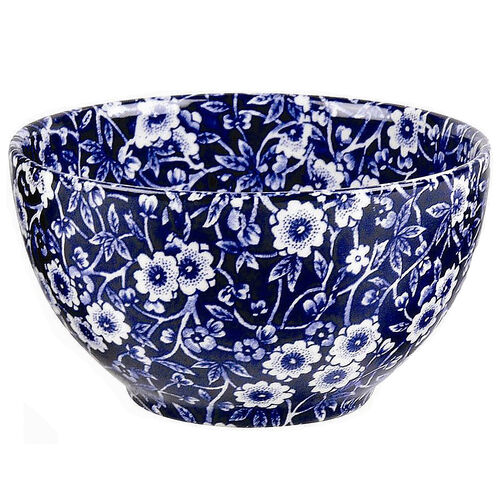 Burleigh Blue Calico Sugar Bowl Large